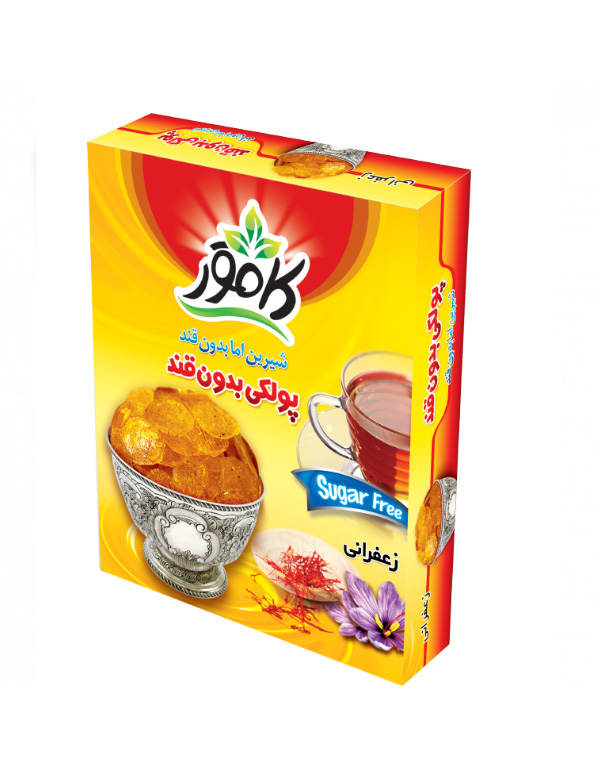 پولکی زعفرانی بدون قند